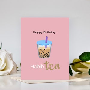 Cartão de feliz aniversário - Habibtea / Bestea