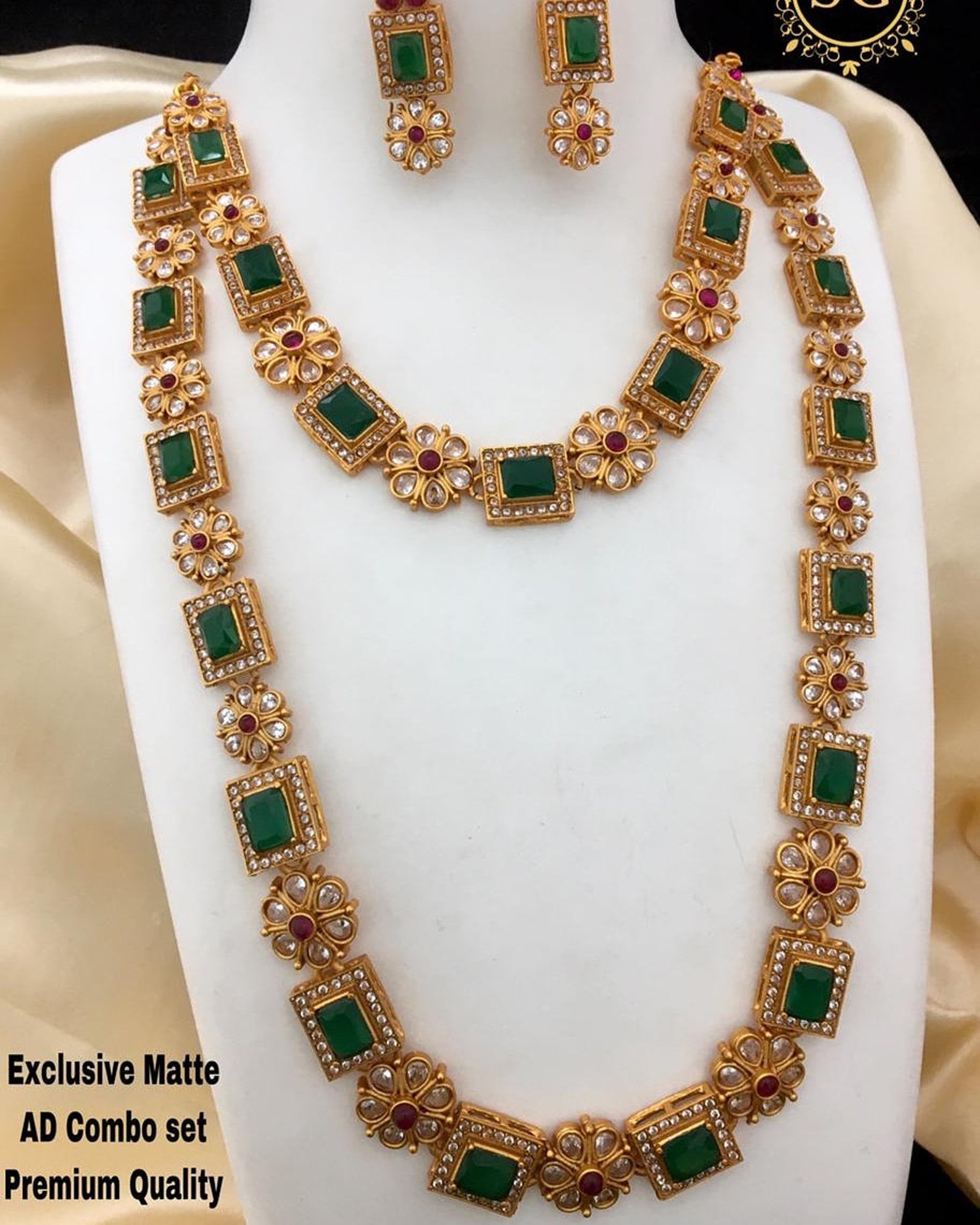 Emerald Necklace Etsy