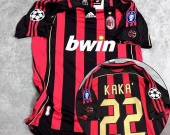 Maillot de football rétro de l'AC Milan, Jersey Net 2006-2007, maillot vintage 2006-2007 Maillot de football de la finale de la Ligue des champions de l'AC Milan