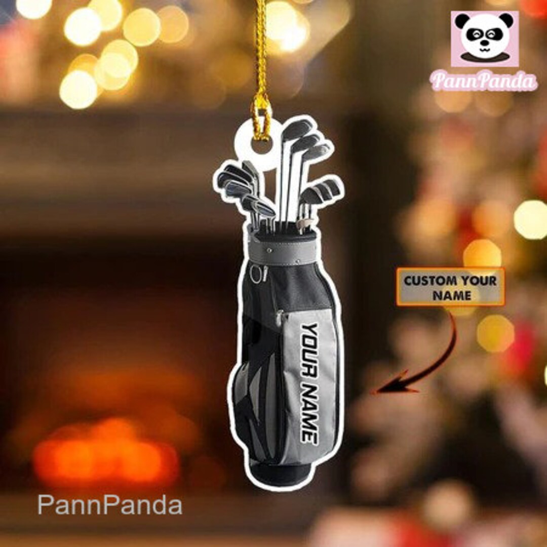 Personalized Golf Bag Christmas Ornament Custom Golfer's Etsy