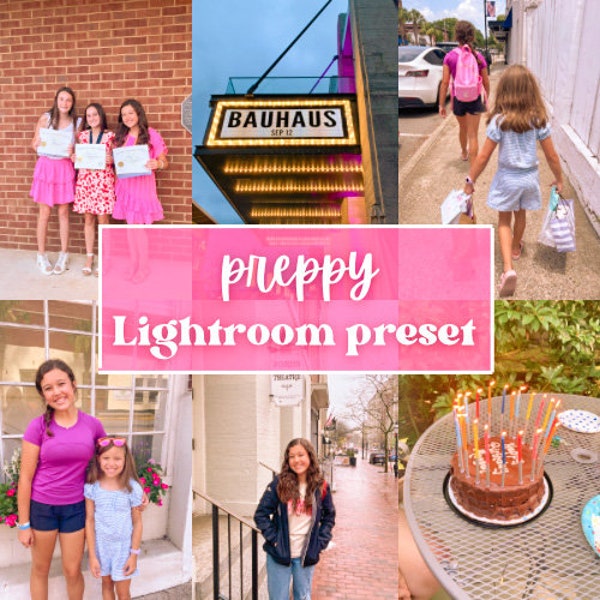 Preppy Lightroom Preset, Pink Preset, Pink filter, peach preset, orange preset, filter, vsco AU5 filter dupe, preppy aesthetic, best preset