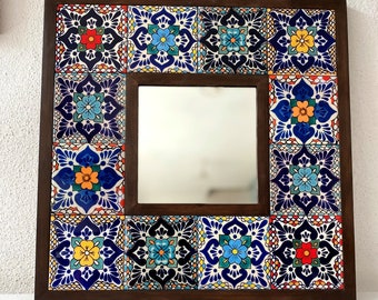 Ethnic Mirror, Ethnic Pattern, Moroccan Tile, Mosaic Mirror, Tile Mirror, Vintage Home Decor, Vintage Mirror, Art Deco, Housewarming giift