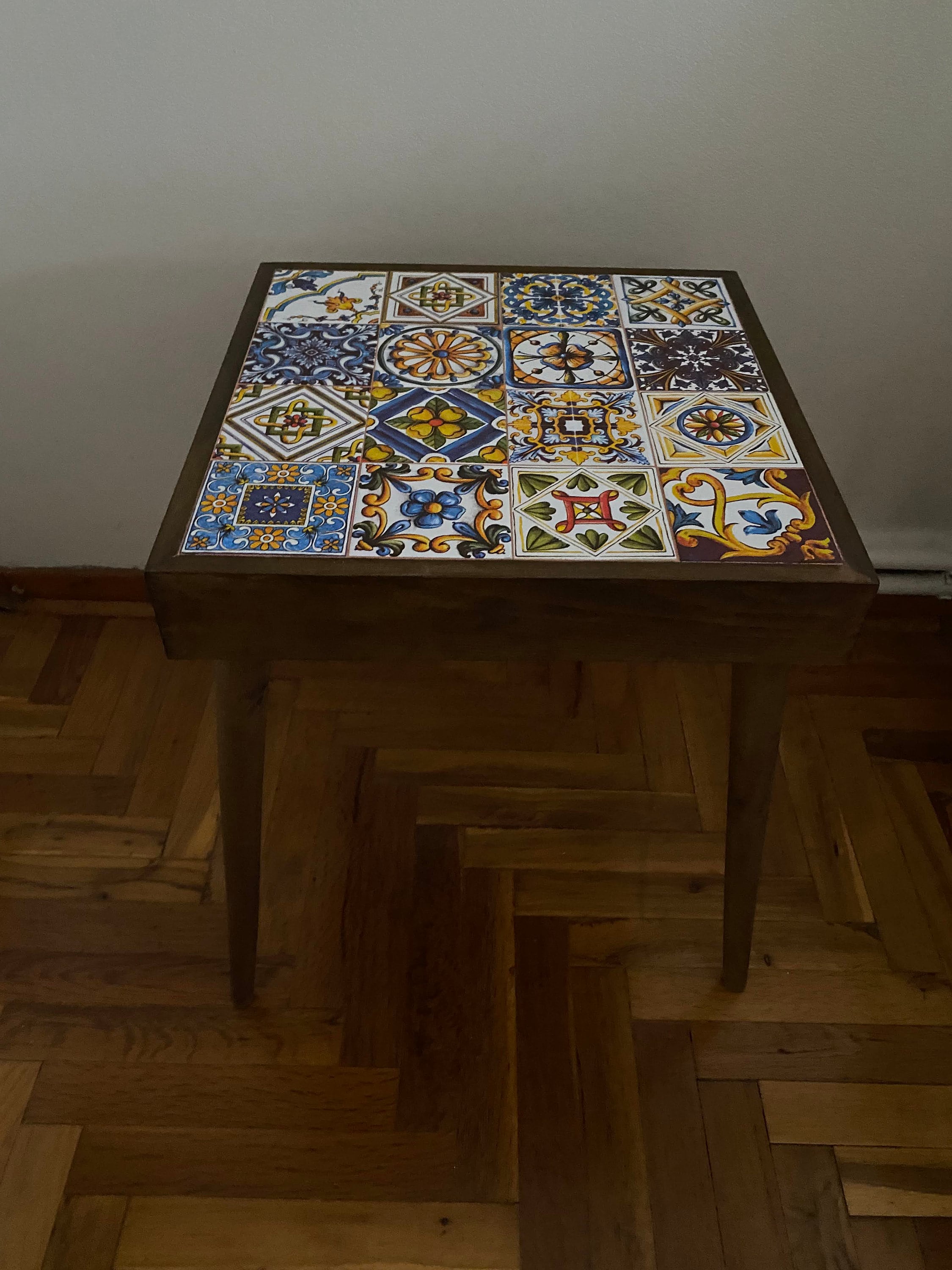 Coffe and Table, Mexican Tile , Wooden Coffe Table, Bedside Table