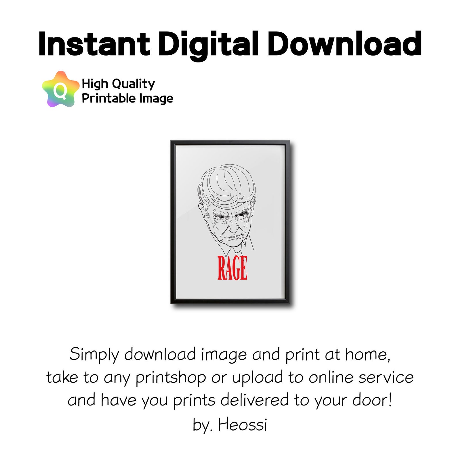 RAGE Printable Digital Download, Instant Download - Etsy