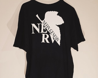 Vintage 1997 Neon Genesis Evangelion Death & Rebirth Movie Promo T