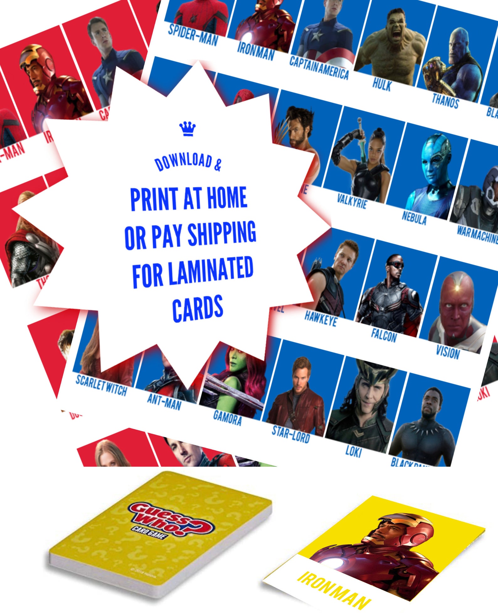 Guess Who Marvel Theme PDF Download | Etsy