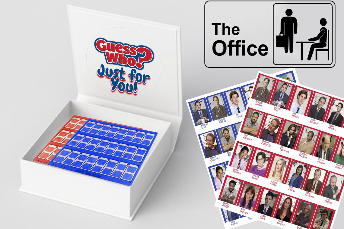 Guess Who The Office Includes Game Boards Etsy