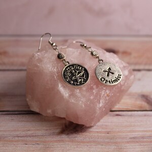 Sternzeichen Evil Eye Schütze Ohrringe Schütze Ohrringe Schütze Ohrringe Tropfen Ohrringe