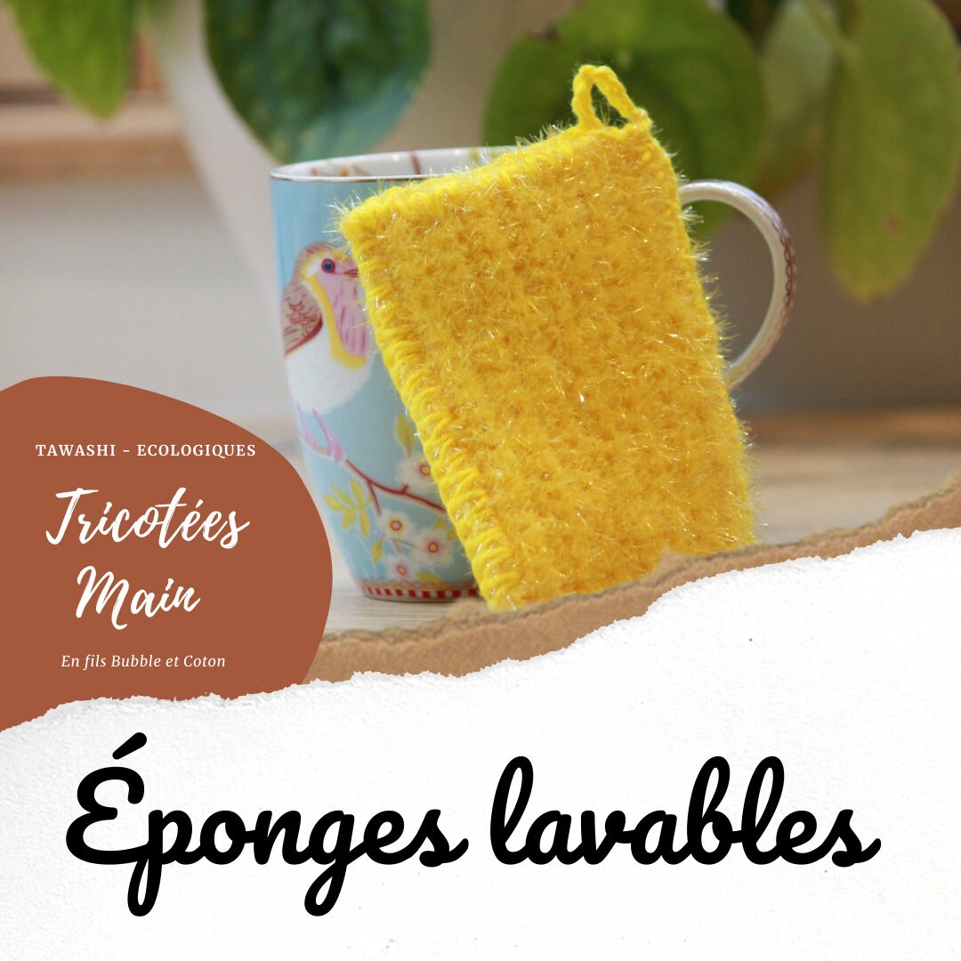 Eponges Tawashi Lavables | Par 3 - Bubble et Coton