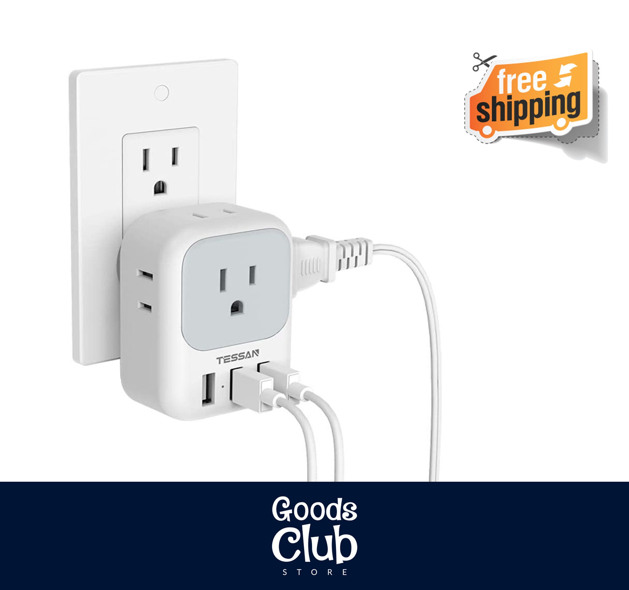 Outlet Extender with USB Multi Plug Splitter with 3 USB Wall Etsy