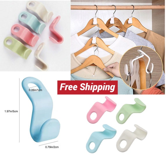 40PCS Clothes Hanger Connector Hooks Closet Hanger Organizer Space Saving  Clips