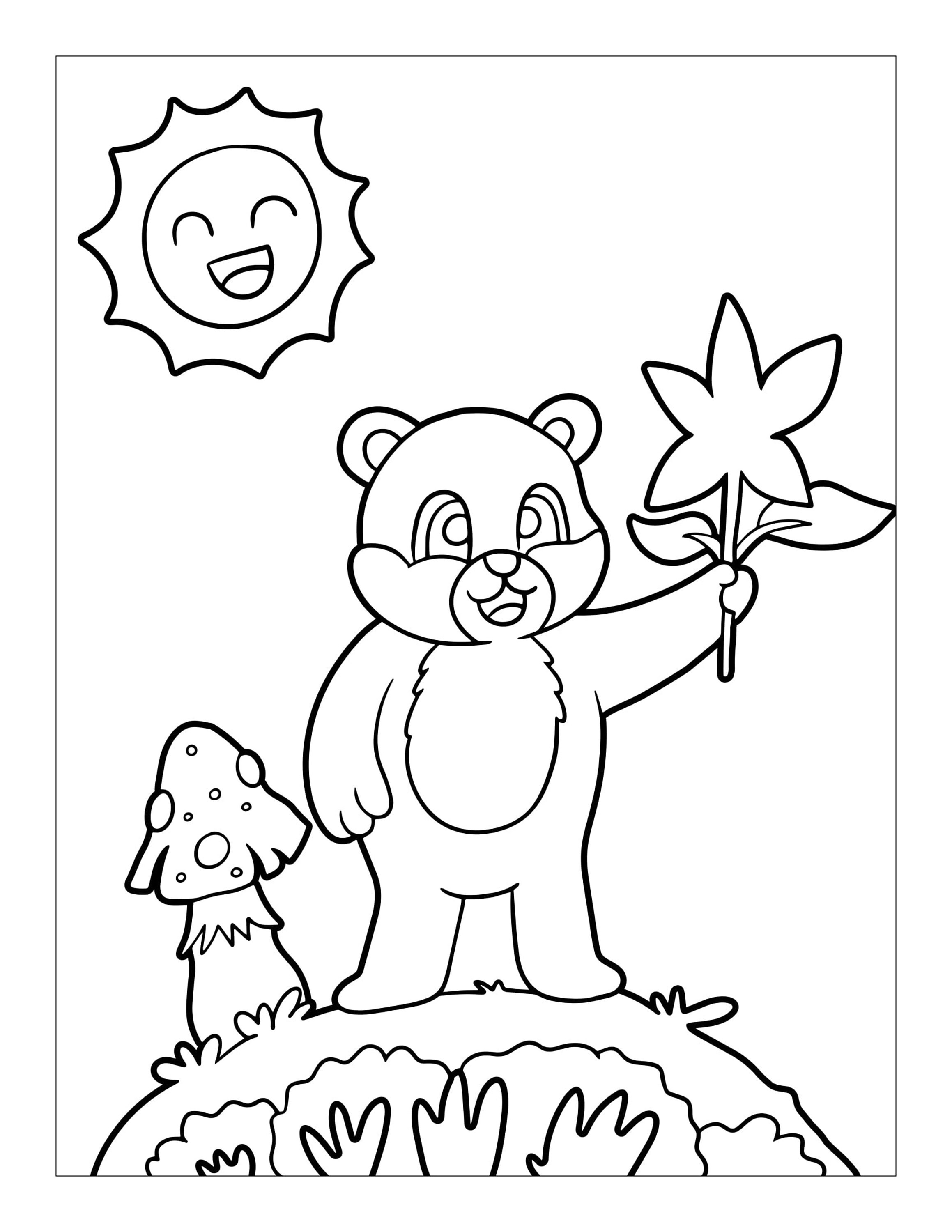 SüÃes Waldtier Malbuch Ausmalbuch zum Ausdrucken Kinder | Etsy