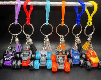 Custom Monster Jam Mini Keychain: Plastic Clasp Bag Clip for Diecast Collectors