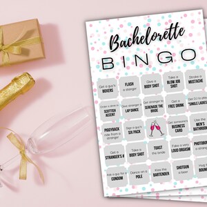 Bachelorette Bingo Game - Instant Download of 20 Unique, Printable 4x6 Bingo Cards