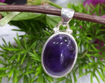 Beautiful Amethyst Gemstone Pendant, Handmade Pendant, 925 Solid Sterling Silver Pendant, Valentine’s Day Gift, DIY Charm Pendant Necklace