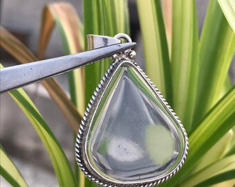 925 Sterling Silver Gemstone Necklace Pendant | Crystal Quartz Silver Pendant | Designer Crystal Handmade Pendant For Women | Gift Idea