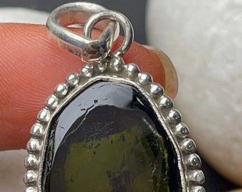 Natural Green Tourmaline 925 Sterling Silver Gemstone Pendant/ Hand Crafted Jewelry/ Handmade Jewelry/ Birthstone Necklace/ Gift For Mom/