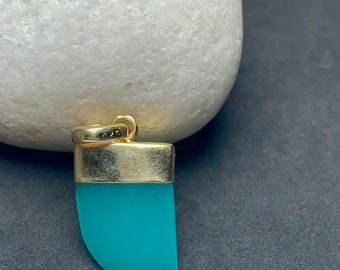 Natural Blue Chalcedony Pendant-Handmade Silver Pendant-925 Sterling Silver Pendant-Blue Chalcedony Pendant-Sagittarius Birthstone