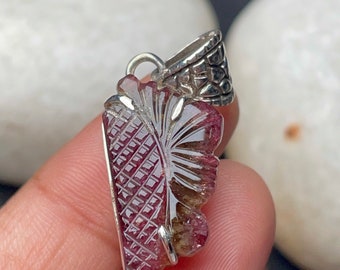 ハンドメイドピンクトルマリン925スターリングシルバーペンダント