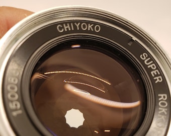 RARE Chiyoko Leica LTM M39 L39 50mm 5cm F/2.0 Super Rokkor lens