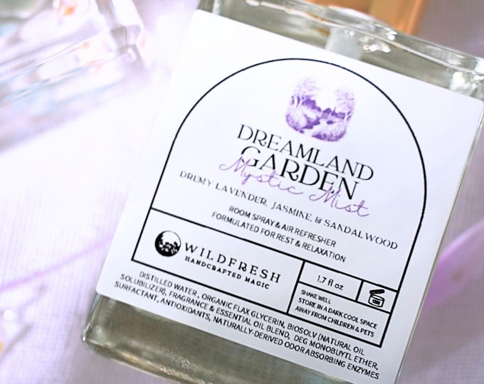Dreamland Garden Mystic Mist • Alcohol-Free Sleep & Dream Room Spray • Lavender Jasmine Ritual Linen Mist • Energy Cleansing Spray