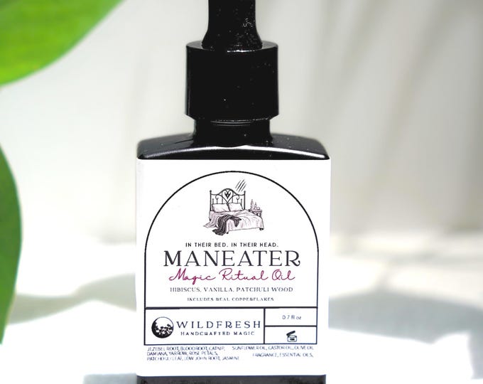 Maneater Magic Ritual Oil – Lust & Attraction Spell Oil • Seduction • Love Spell • Glamour Ritual • Obsession Anointing Oil | Wildfresh