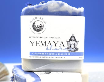 Yemaya Ritual Soap: Watermelon, Blue Rose, Coconut Milk - Orisha Spiritual Bath