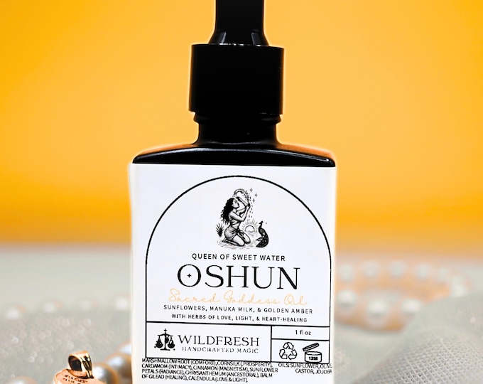Oshun Sacred Goddess Oil – Orisha of Sweet Water Ritual Oil for Love, Beauty & Prosperity