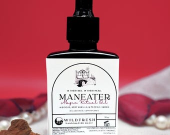 Maneater Magic Ritual Oil: Skin-Safe Lust & Attraction Spell, Seduction Anointing Oil