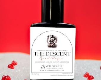 The Descent Spirit Parfum – Persephone Perfume, Pomegranate Cider Spice, Shadow Work Ritual Fragrance
