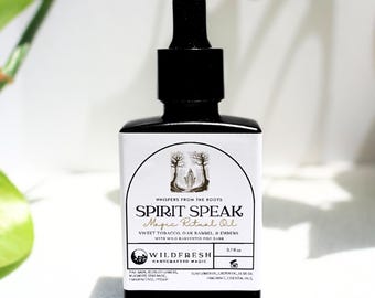 Spirit Speak Ancestor Ritual Oil • Sweet Tobacco & Embers • Pine Bark, Mugwort , Ancestor Magic • Witchcraft Hoodoo Oil