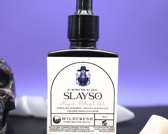 Manifestation Ritual Oil: SlaySo Glamour Spell, Word Power, Skin Safe