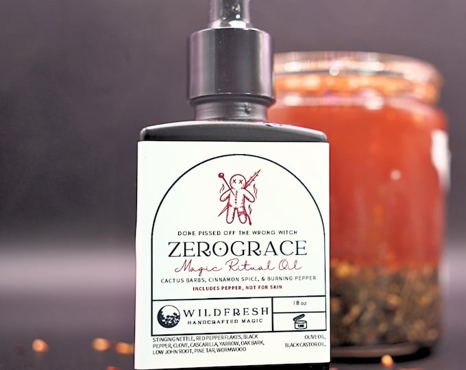ZEROGRACE Ritual Oil – Baneful Reversal Spell Oil, Return to Sender, Sacred Rage, Spiritual Protection