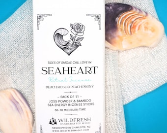 Seaheart Ritual Incense: Beach Rose & Peony - Ocean Magic