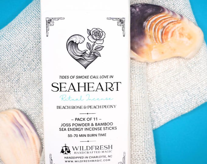 Seaheart Ritual Incense: Beach Rose & Peony - Ocean Magic
