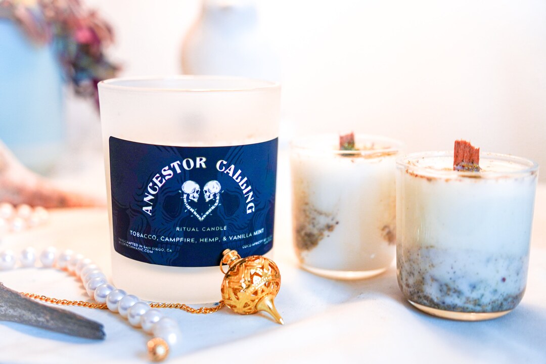 Ancestor Intention Candle Spirit Guide Ritual Candle Etsy