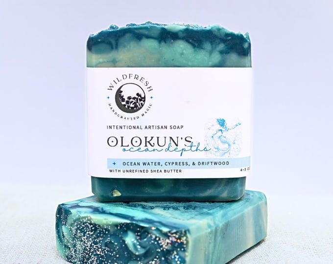 Olokun Ocean Depths Soap | Orisha Ritual Bar | Ocean Scented Artisan Soap