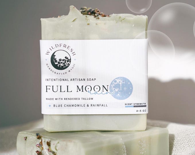Chamomile & Rain Soap | Calming Ritual Bar | Handmade Artisan Cleanse