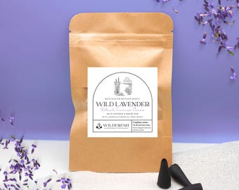 Wild Lavender Ritual Incense | Soothing Lavender & Marine Dew Blend | Handmade Spiritual Cleansing Cones