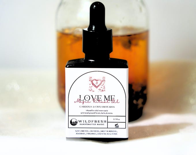 Love Me Magic Ritual Oil by Wildfresh – Soft Love Spell Oil for Romance, Emotional Healing, Self Love, Tender Attraction & Connection