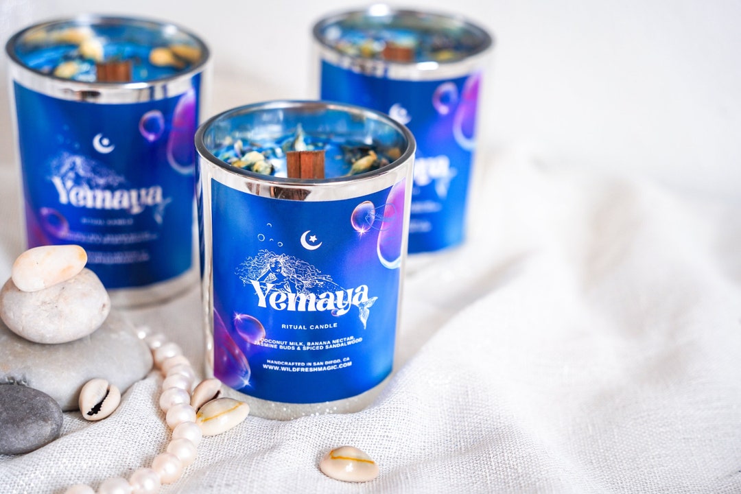 Yemaya Ritual Candle Healing Energy & Comfort Mermaid Etsy