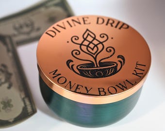 Divine Drip Money Bowl Kit • Ritual Spell Kit • Money Rice • Manifestation Oil & Incense