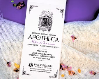 Apotheca Ritual Incense – Spell-craft Apothecary Violet Herbs and Resin Ritual Incense & Conjure Magic