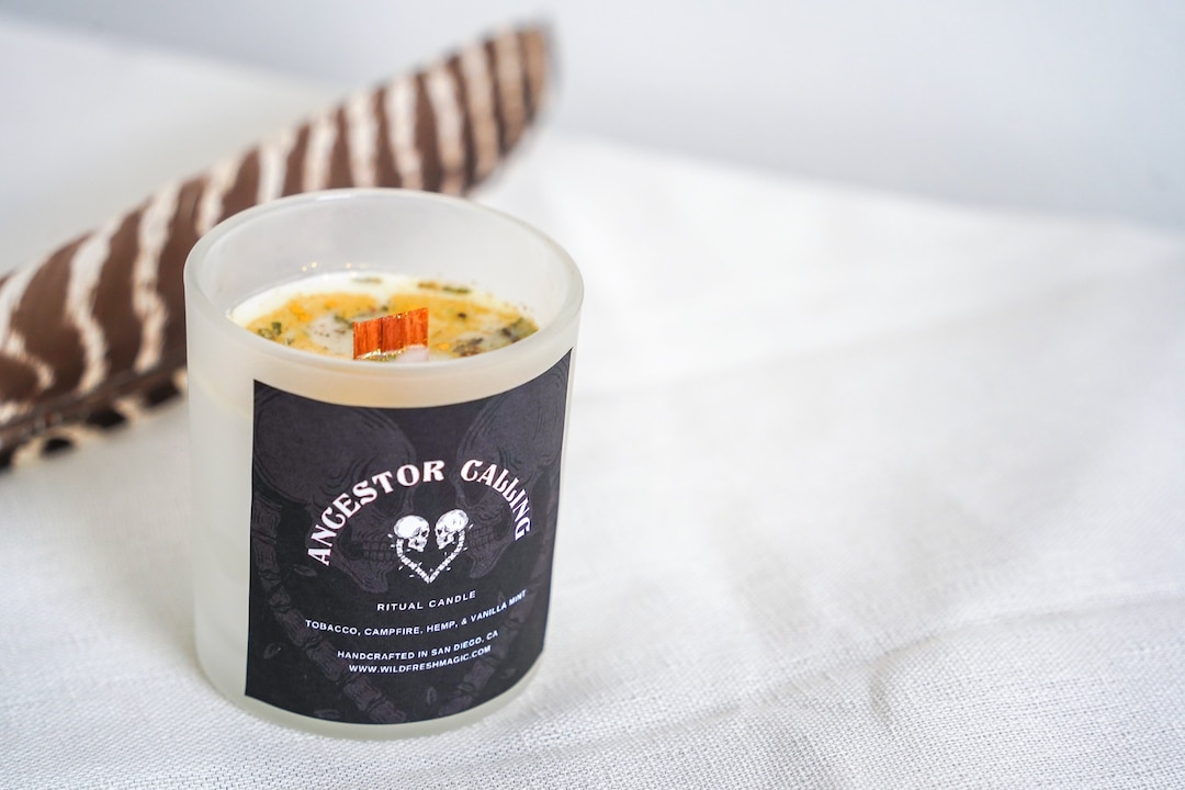 Ancestor Intention Candle Spirit Guide Ritual Candle Spelled Witchcraft
