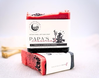 Papa’s Crossroad Ritual Soap – Road Opener Bar with Tobacco, Cinnamon & Charcoal | Hoodoo Conjure Soap by Wildfresh Magic