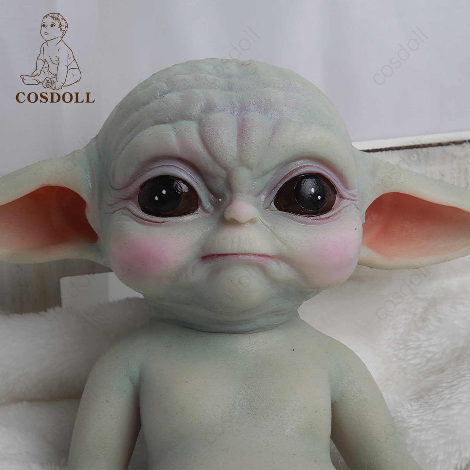 COSDOLL Baby Yoda Newest Art Dolls 34 cm Silicone Elf doll Etsy