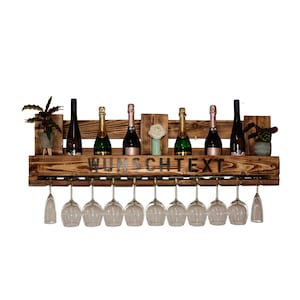 Liquor rack wine rack vintage euro pallet bottle rack rustic home bar desired text wall shelf wooden furniture hanging shelf champagne rack Christmas