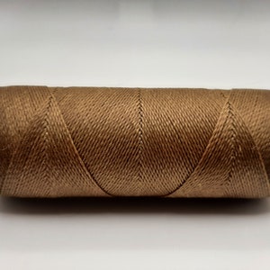 10 m Linhasita thread 0.5mm waxed polyester for macramé DIY jewelry or crafts 21 - marron châtain