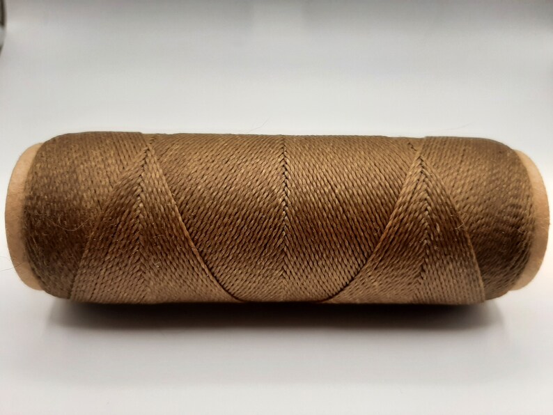 10 m Linhasita thread 0.5mm waxed polyester for macramé DIY jewelry or crafts 21 - marron châtain