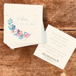 Nachhaltiges Gastgeschenk für Hochzeit oder Taufe zum Einpflanzen aus Saatpapier Wachsende Samenpapier Karten mit Blumensamen (20Stk, schön)
